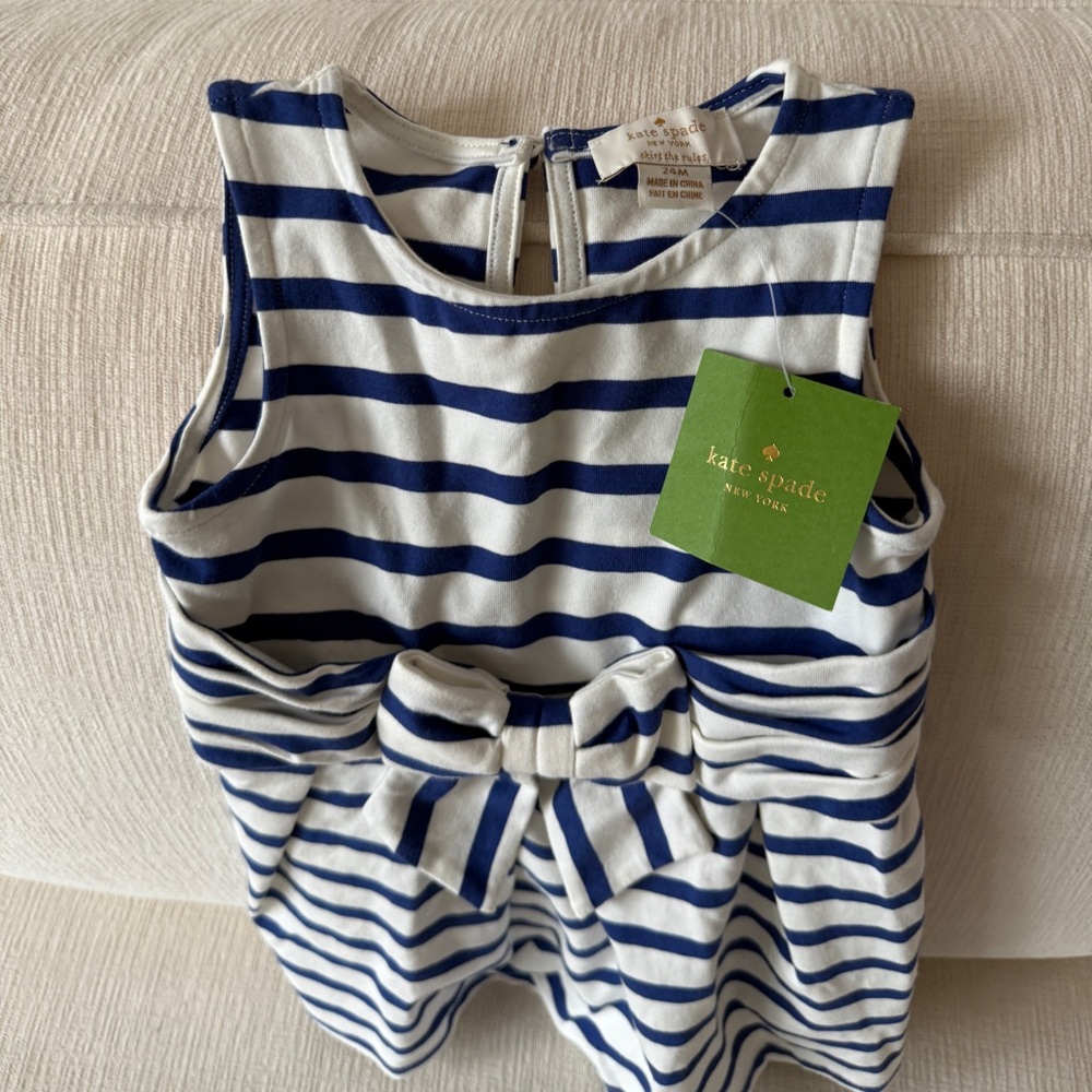 Kate Spade Navy and White Striped Dress